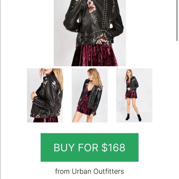 BlankNYC floral embroidered leather jacket NWT - Picture 8 of 8